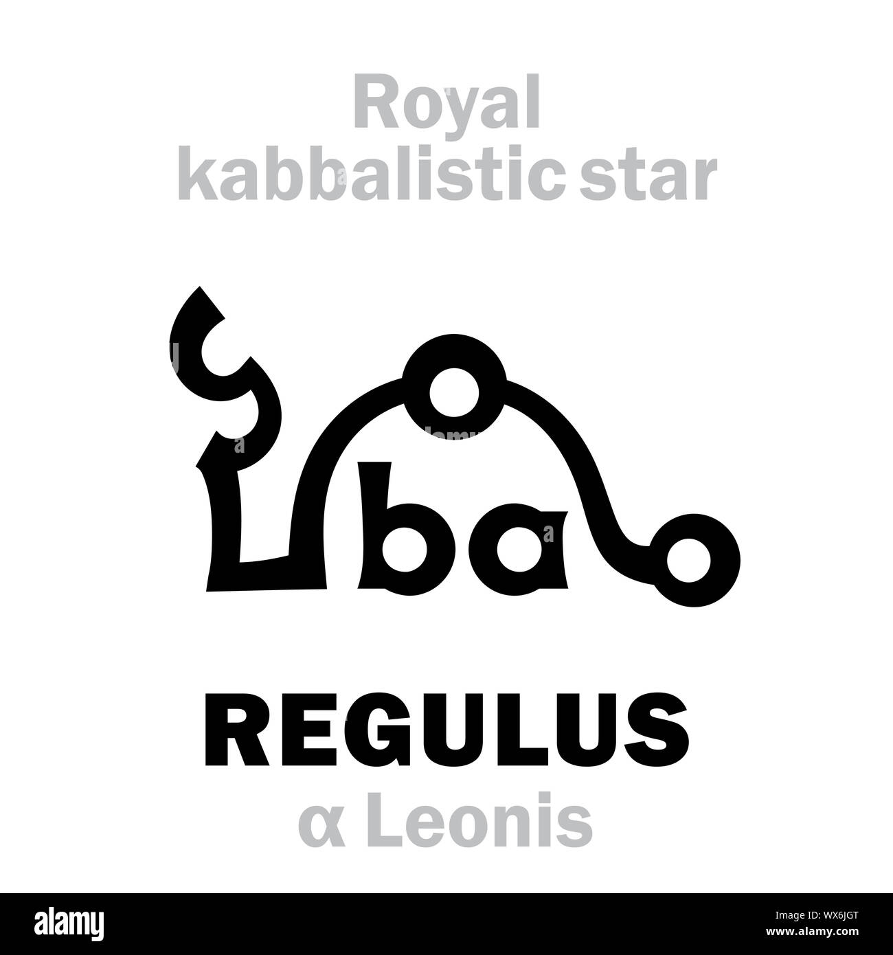 Astrologia: REGULUS (Royal Behenian cabalistica star) Foto Stock