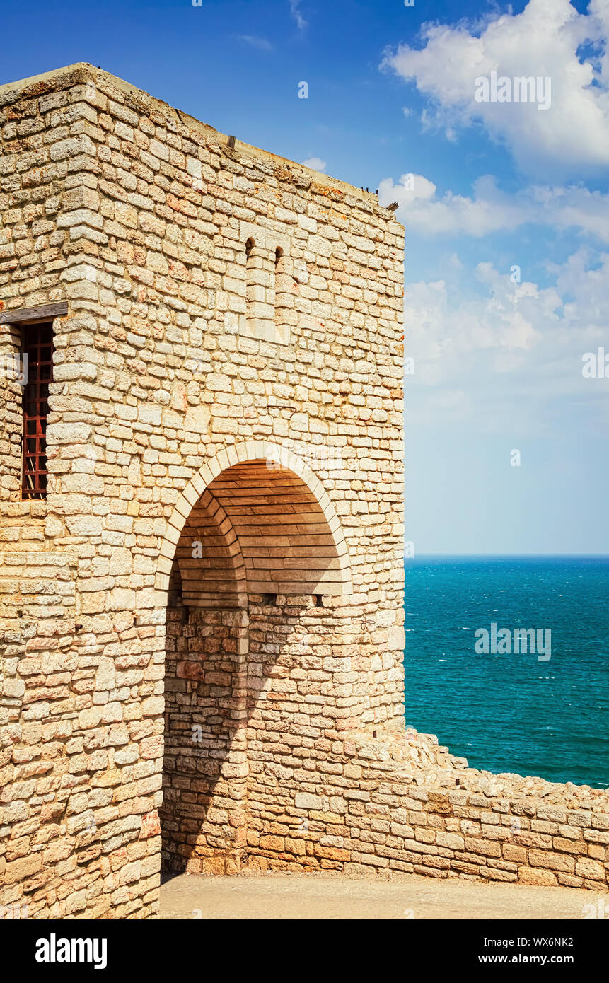 Barbican di una Vecchia Fortezza Foto Stock
