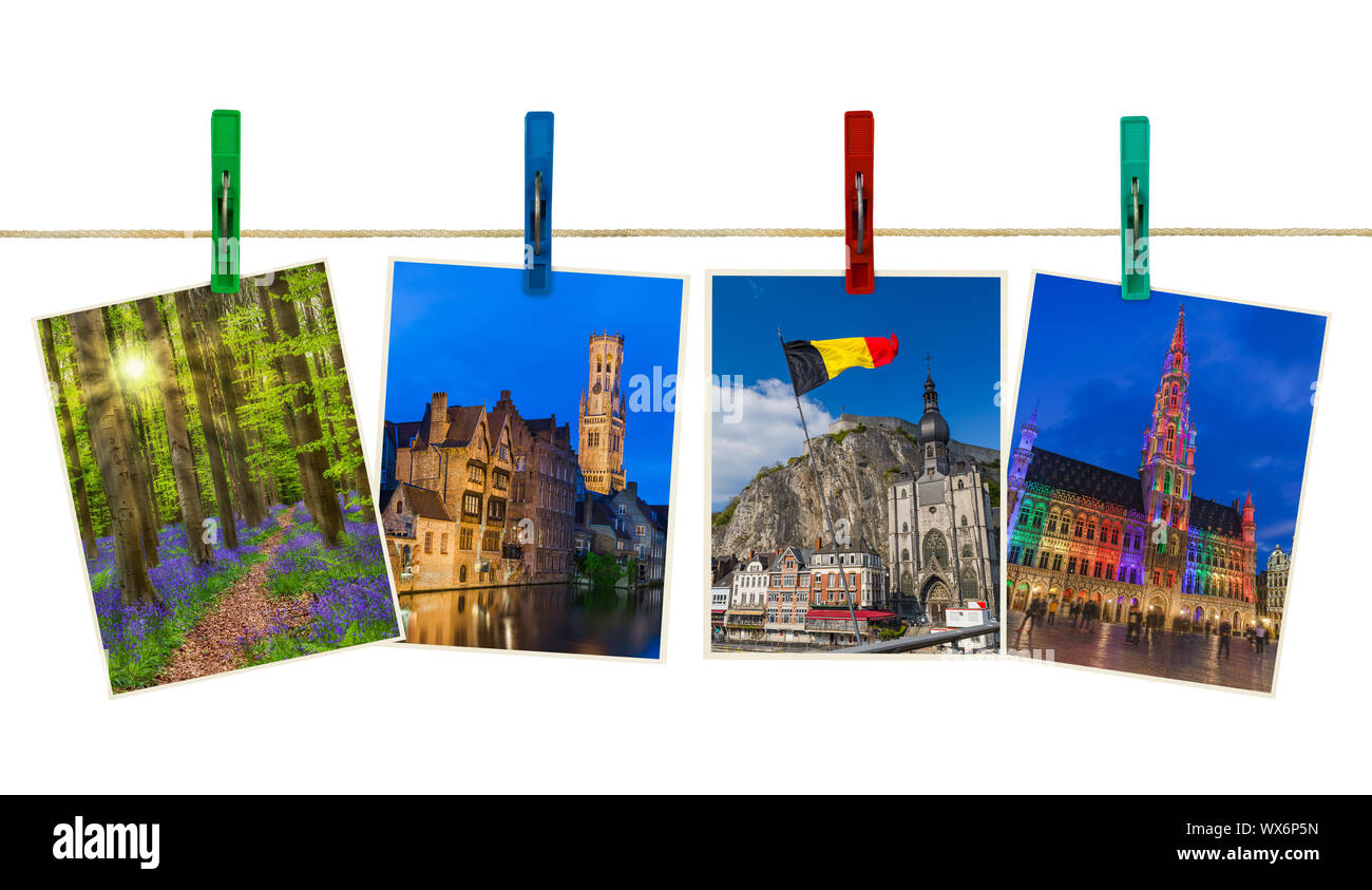 Belgio le immagini del viaggio (le mie foto) su clothespins Foto Stock