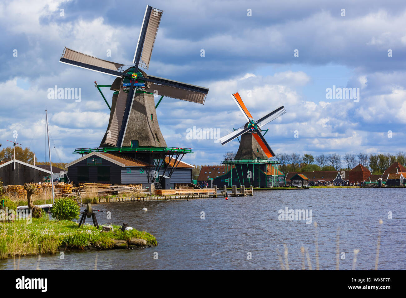 Mulini a vento di Zaanse Schans - Paesi Bassi Foto Stock