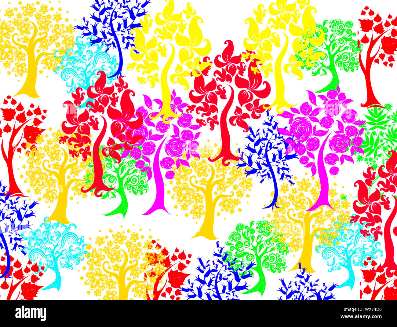 Abstract faraktal colorate le immagini 3D rendering Foto Stock