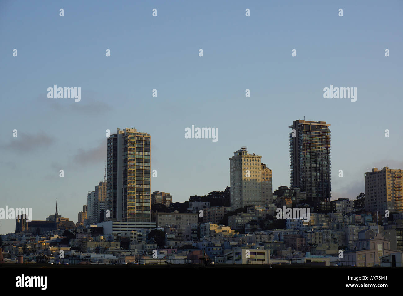 Alba nel famoso metropol san francisco Foto Stock