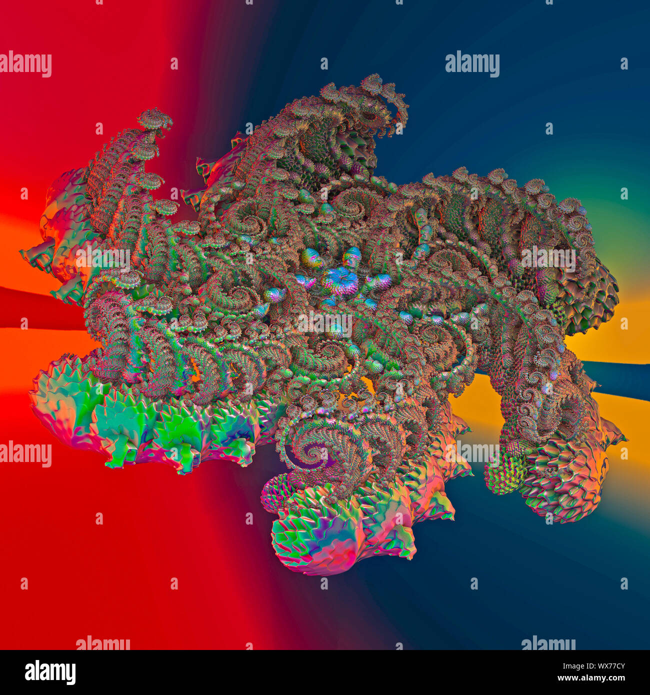 Abstract faraktal colorate le immagini 3D rendering Foto Stock