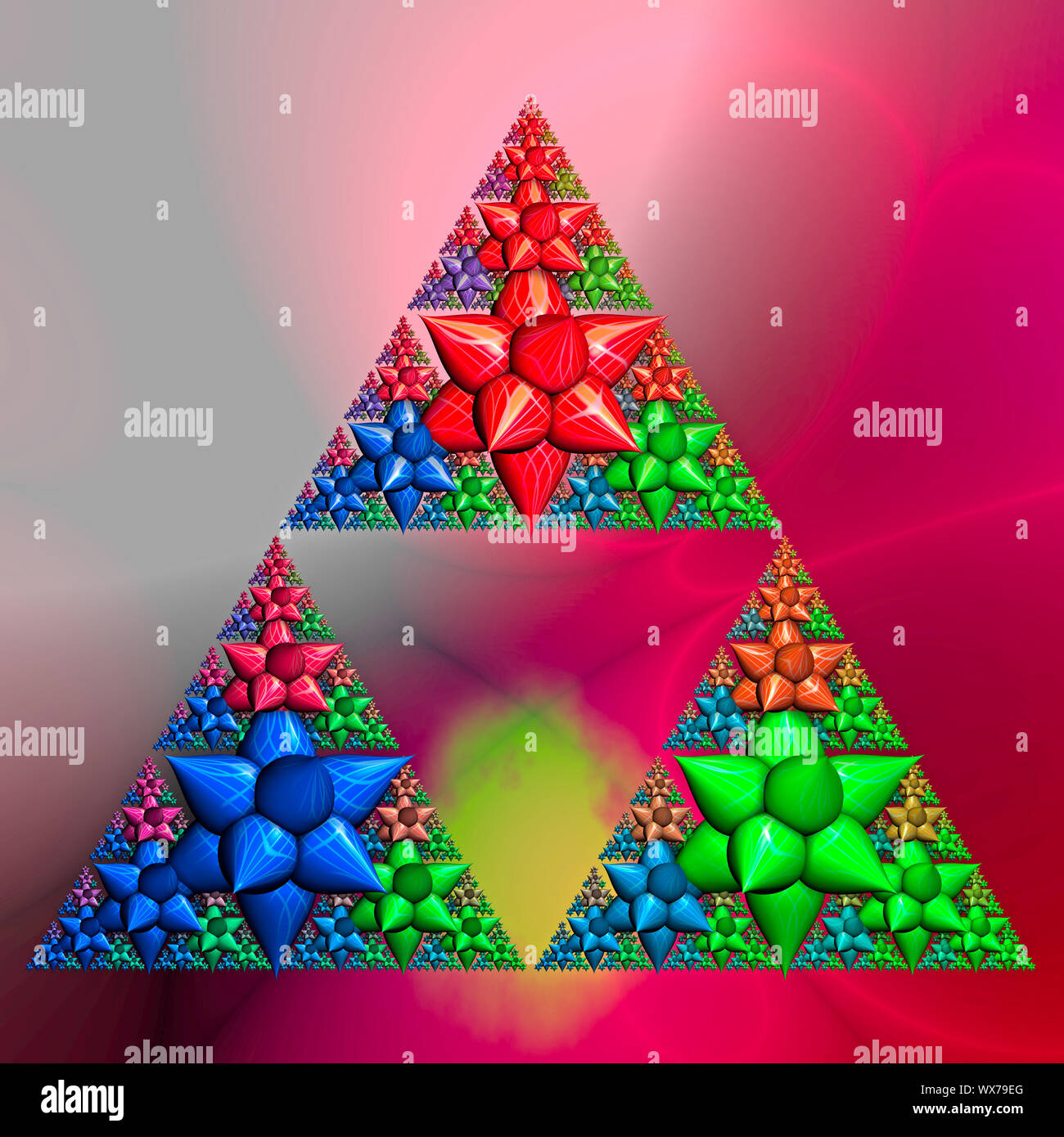 Abstract faraktal colorate le immagini 3D rendering Foto Stock