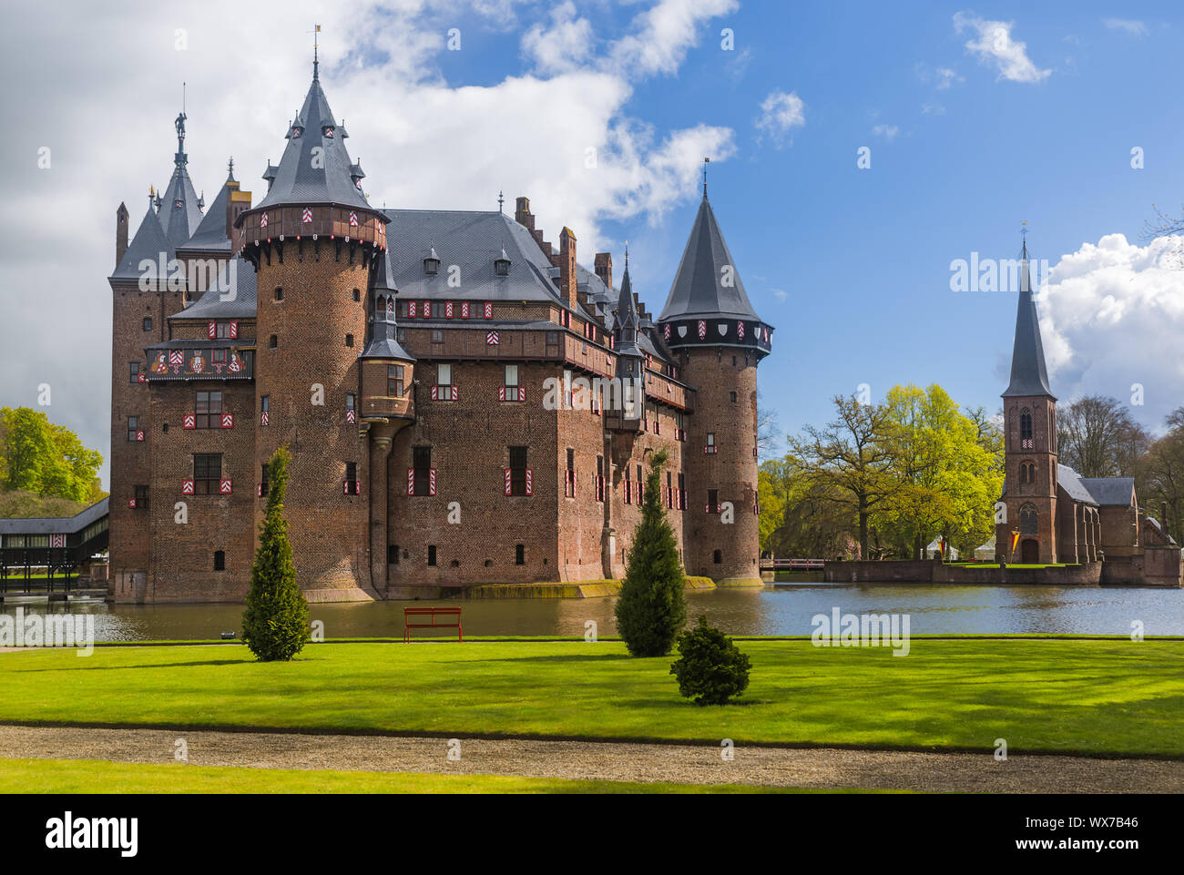 De Haar castello nei pressi di Utrecht - Olanda Foto Stock