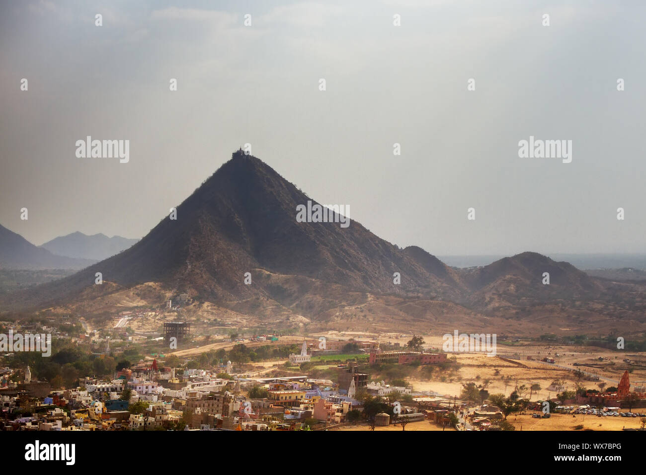 Area di Pushkar basso edificio, India Foto Stock