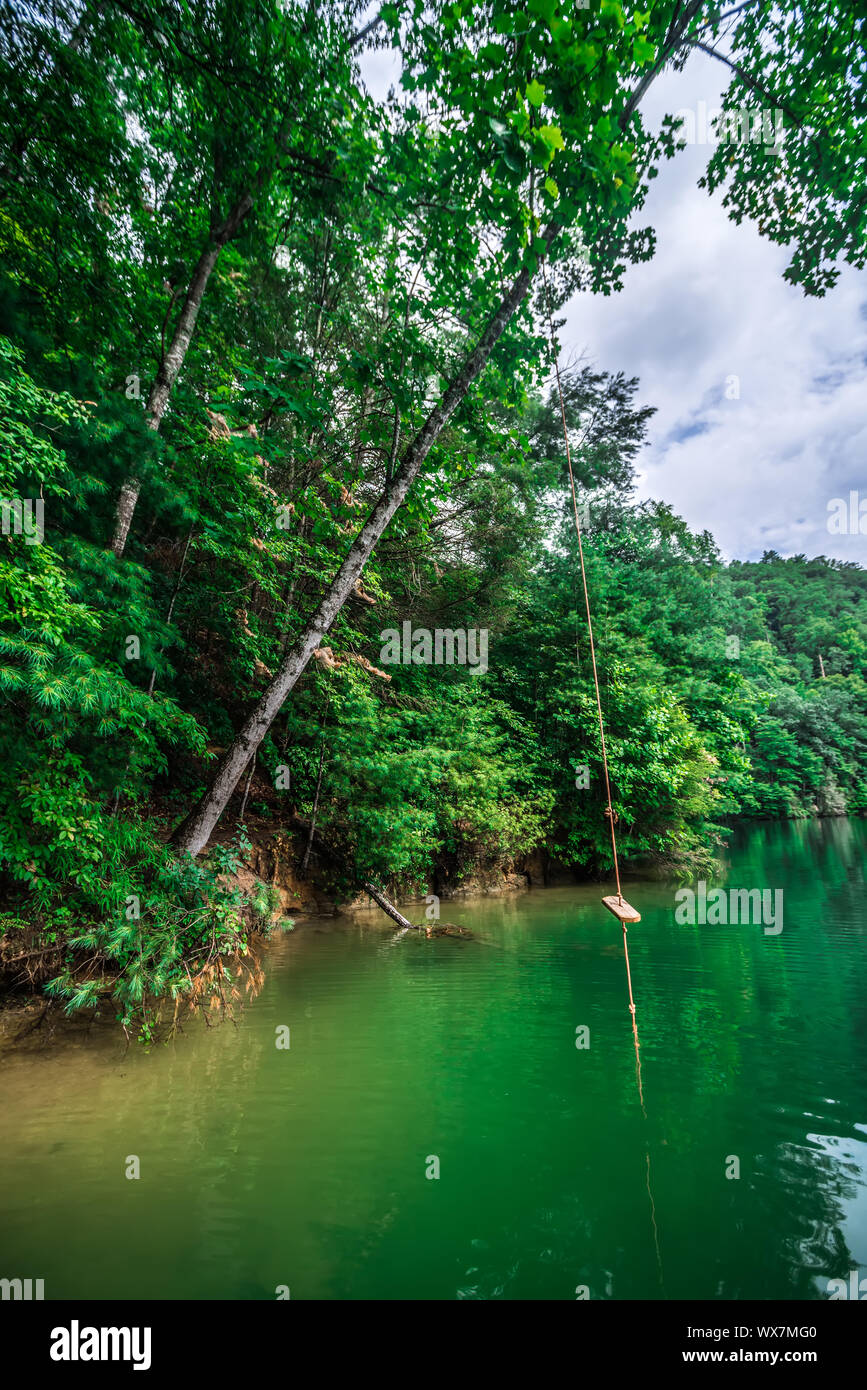 Belle scene di paesaggio presso il lago jocassee Carolina del Sud Foto Stock