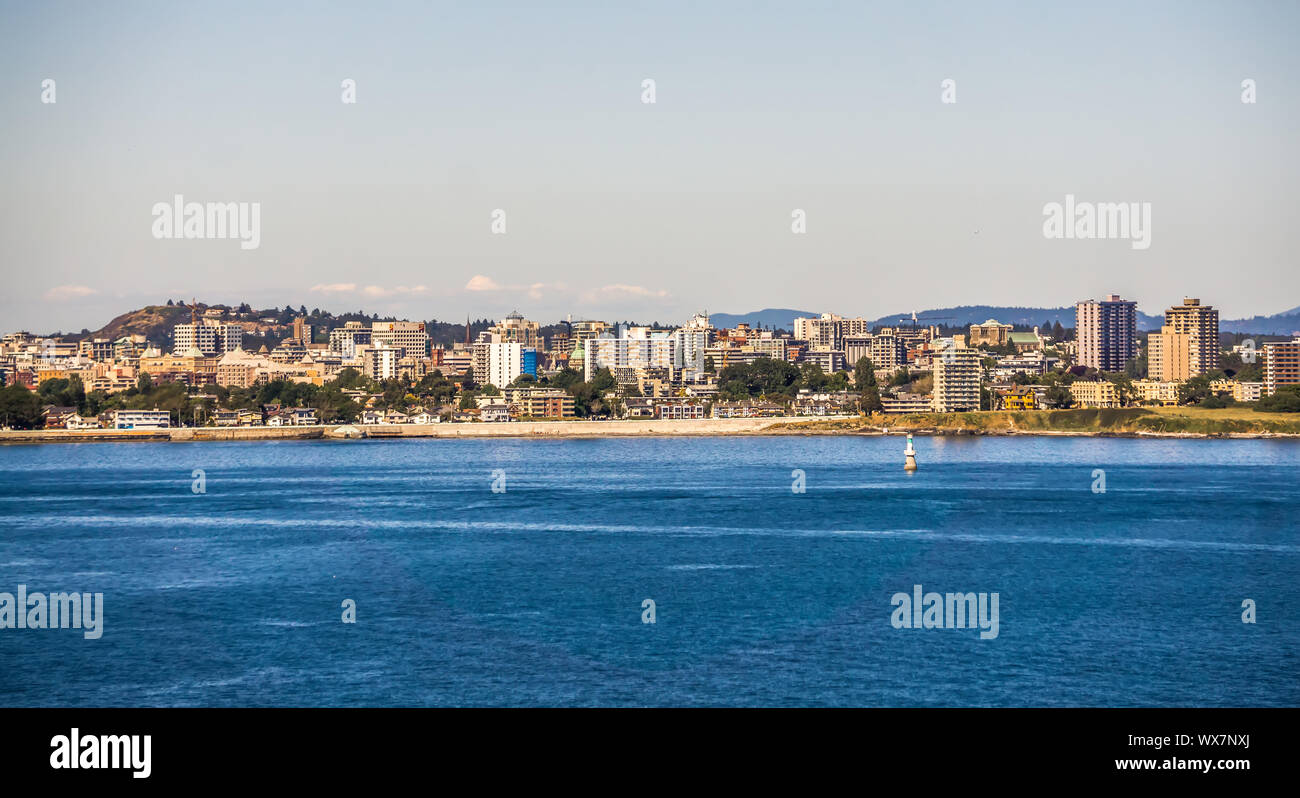 Viste dal punto di Ogden Cruise Ship Terminal in Victoria BC.Canada Foto Stock