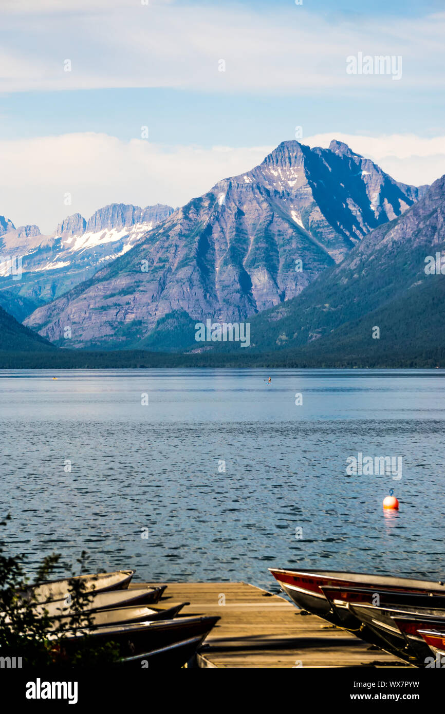 Il lago di McDonald Glacier National Park Foto Stock