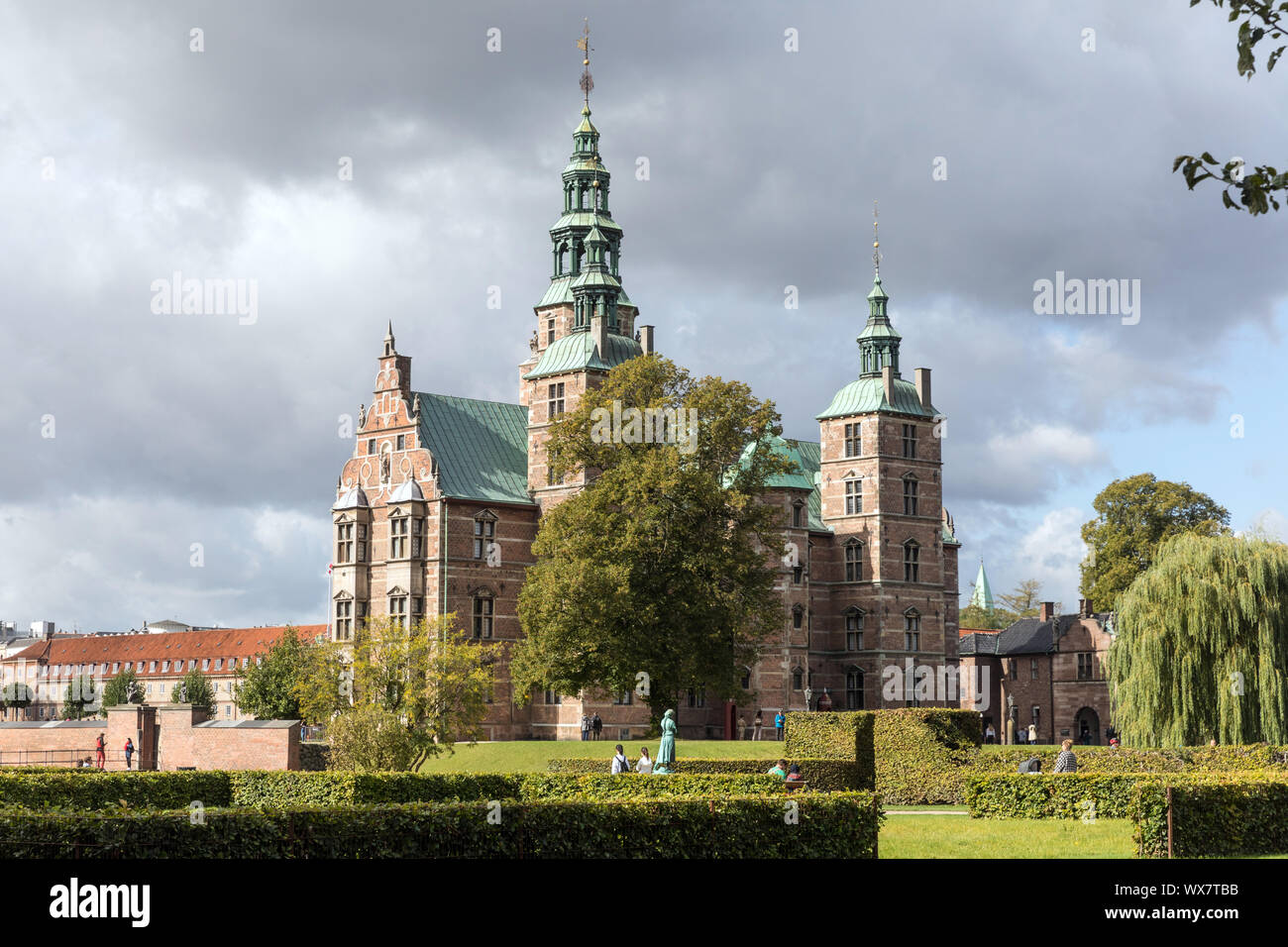 Il Castello di Rosenborg a Copenaghen, una del XVII secolo il palazzo reale e il museo Foto Stock