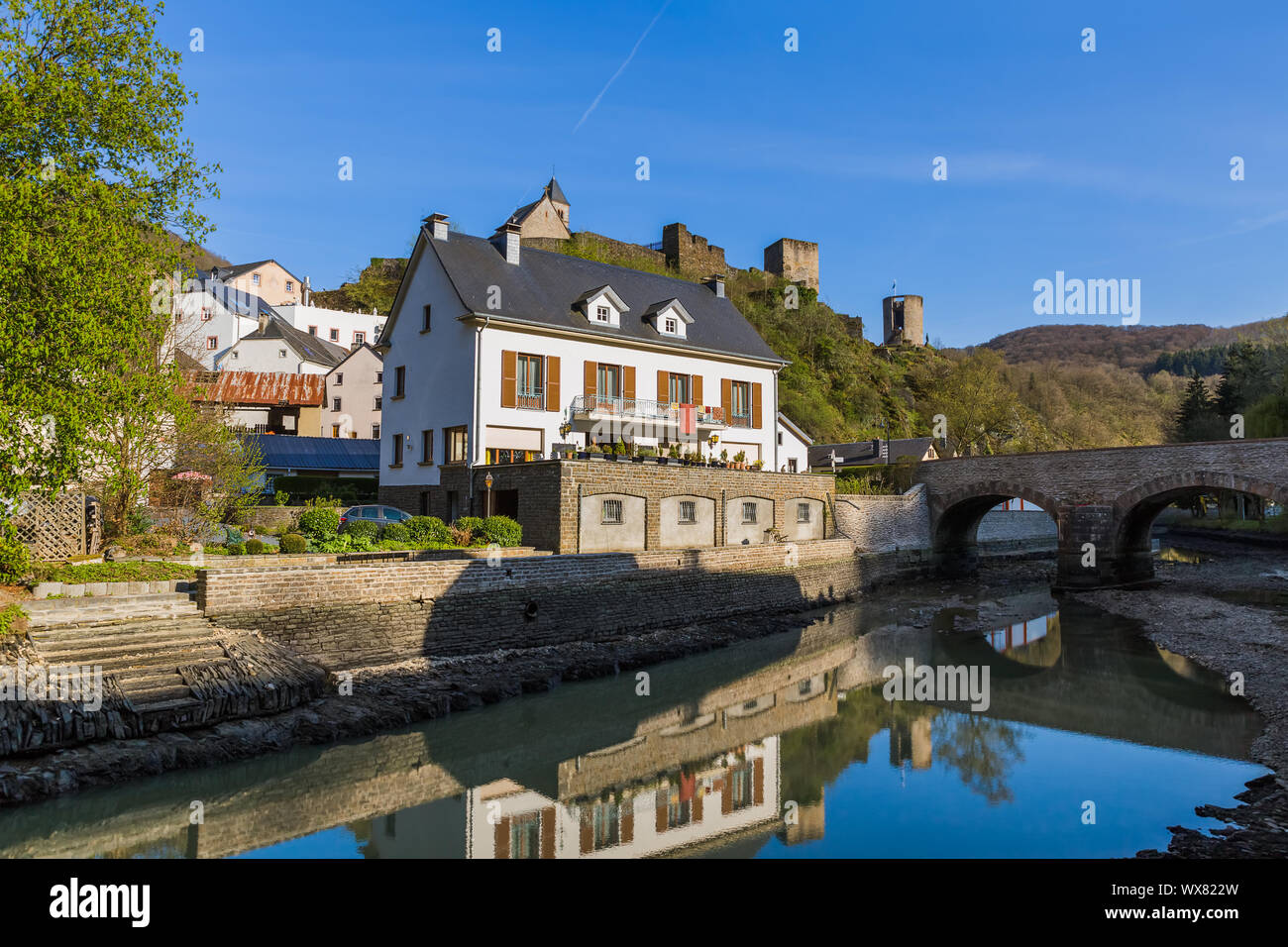 Villaggio Esch sur Sure in Lussemburgo Foto Stock