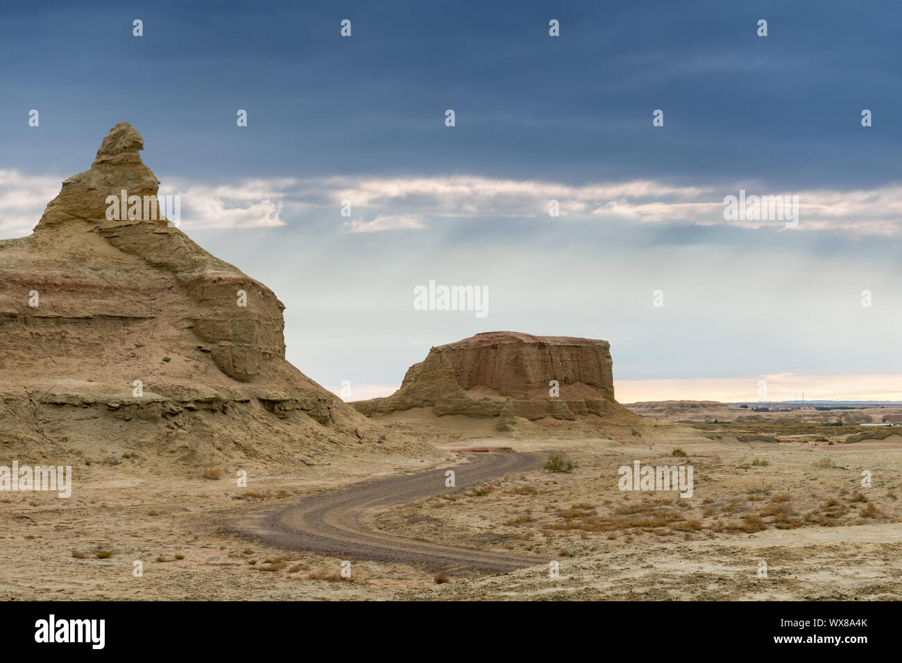 Erosione di vento landforms paesaggio Foto Stock