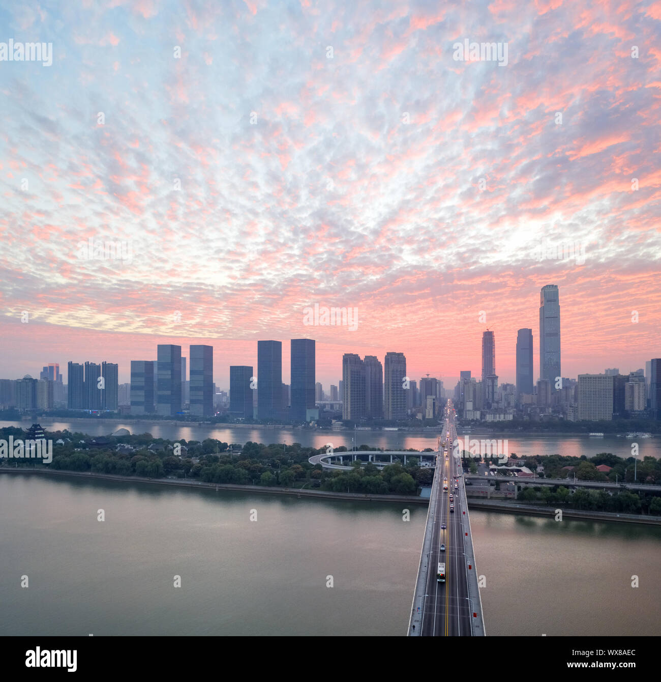 Changsha di sunrise Foto Stock