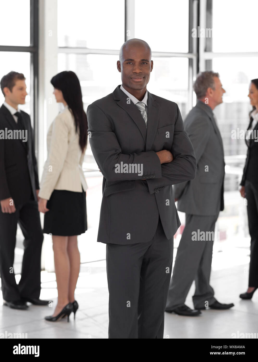 Concentrate il business leader Foto Stock