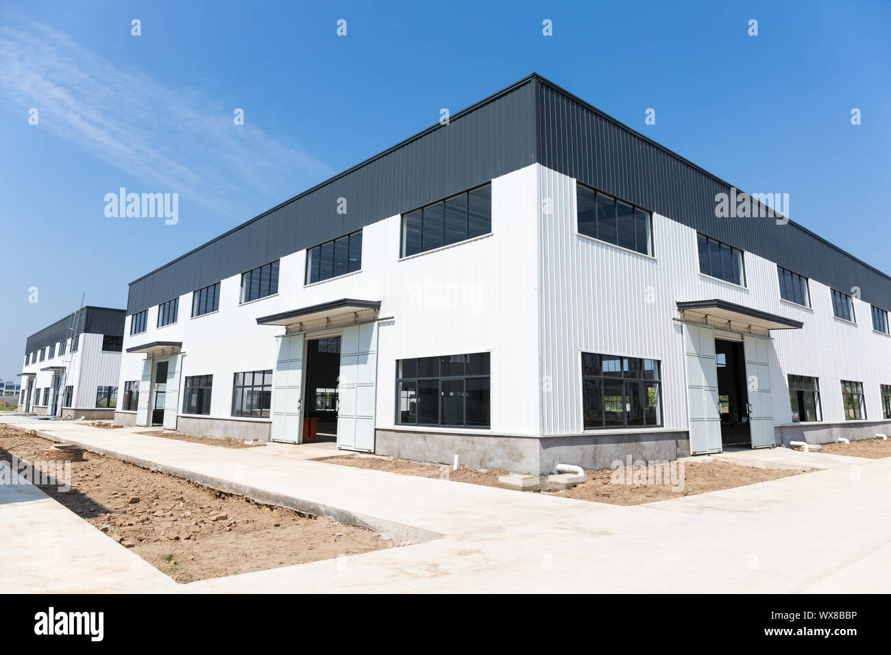 Standard industriali di costruzione in officina Foto Stock