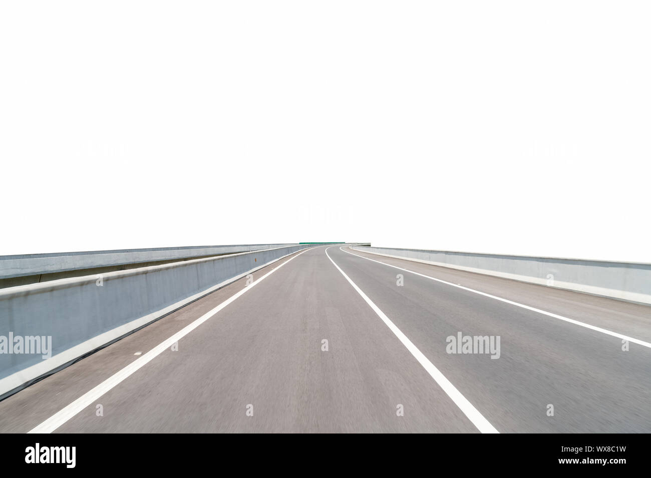 Autostrada isolato su bianco Foto Stock