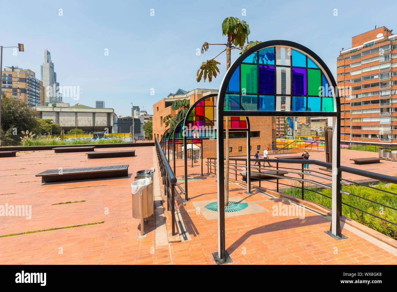 Bogotà Santa Fe distretto in una giornata di sole Foto Stock