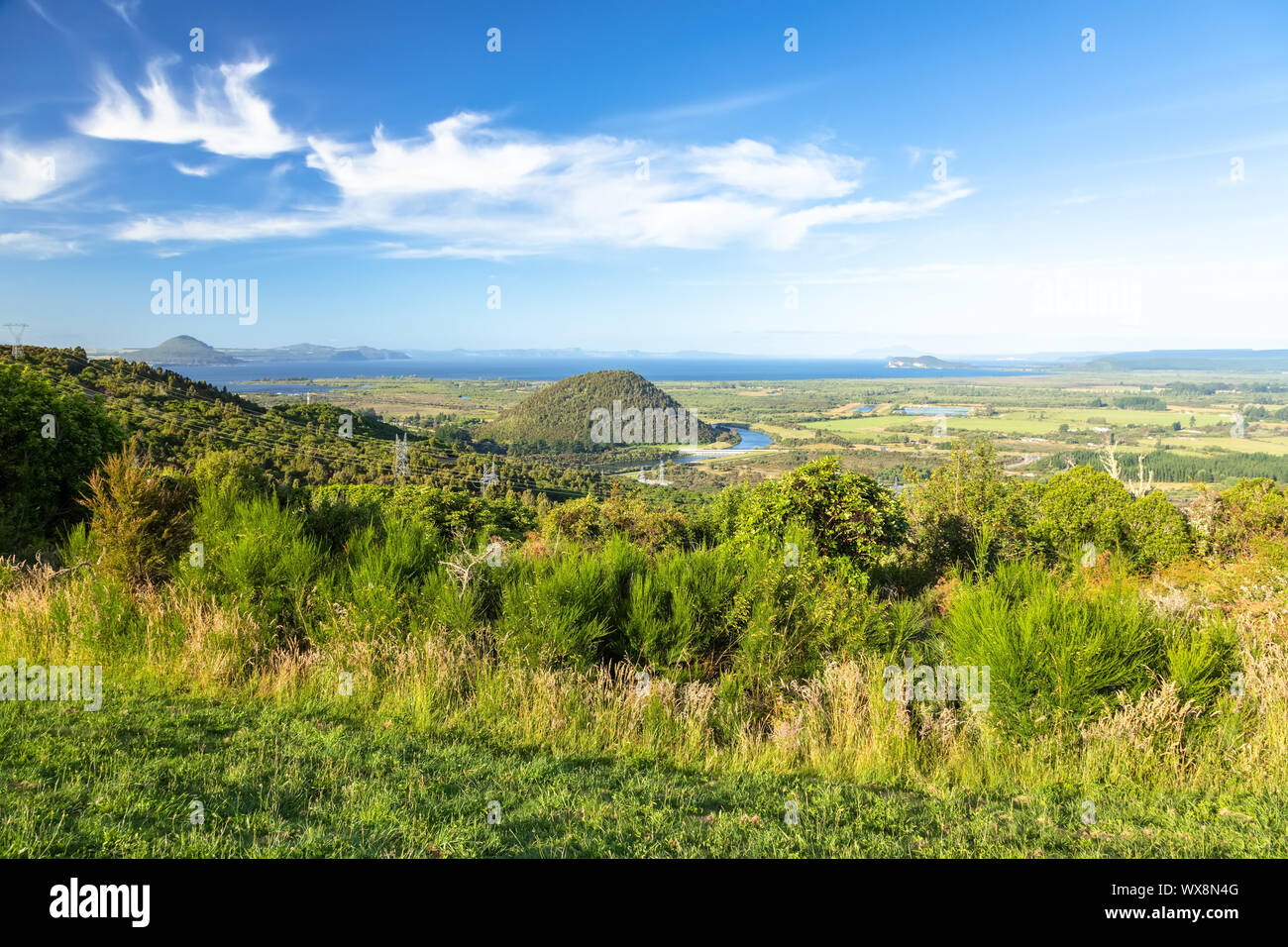 Oceano paesaggio paesaggio sullo sfondo Foto Stock