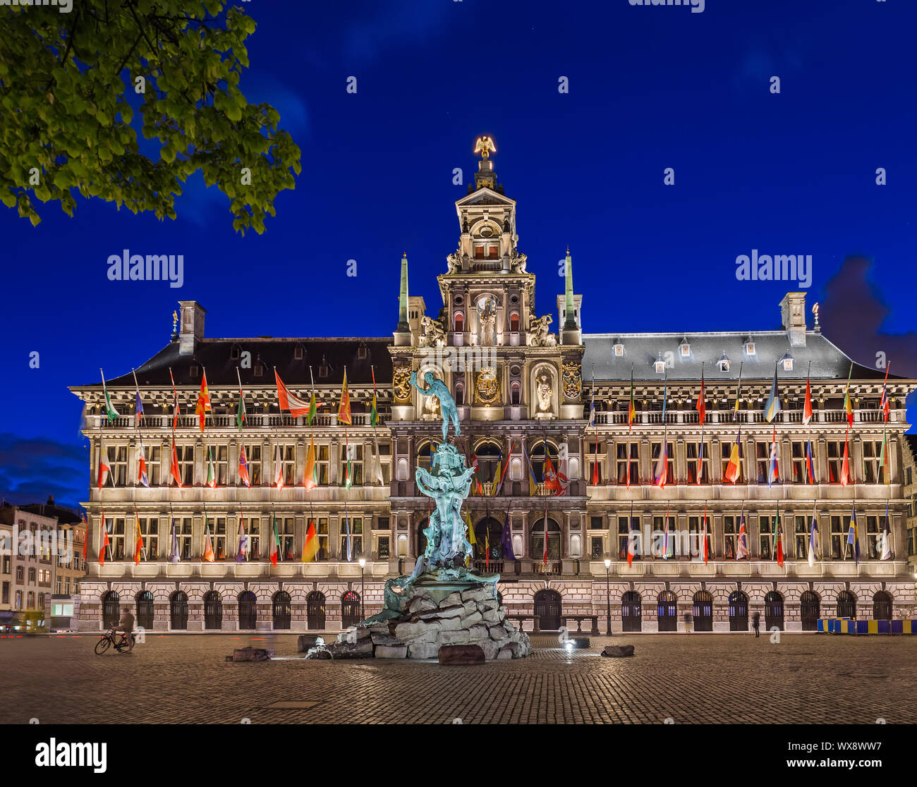 Grote Markt di Anversa - Belgio Foto Stock