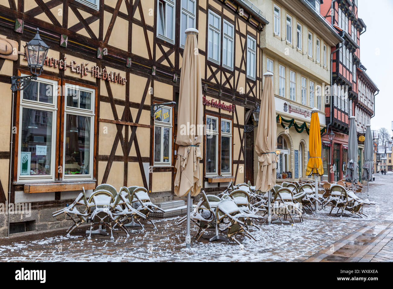 Sito del Patrimonio Mondiale Quedlinburg impressioni della Città Vecchia Foto Stock