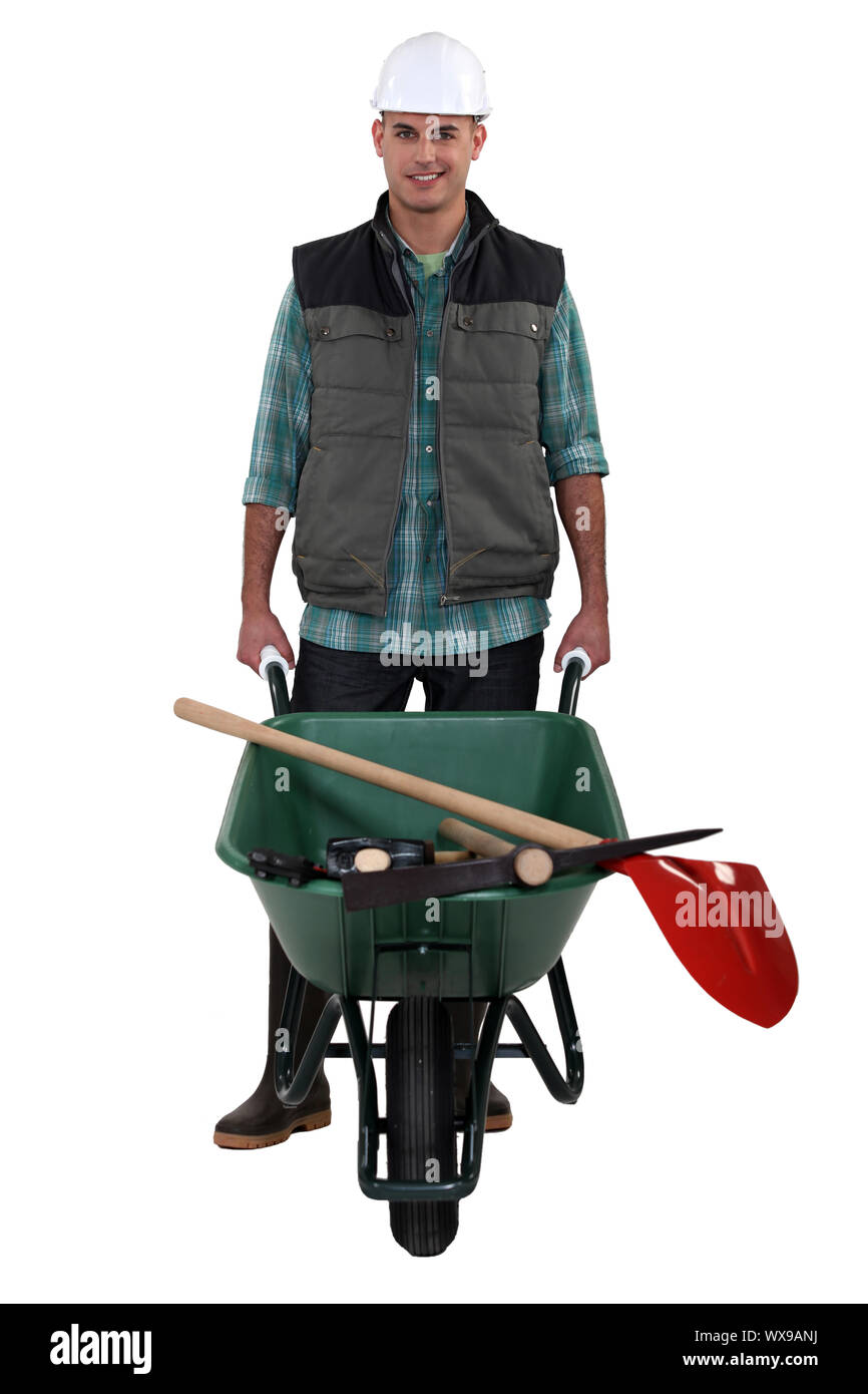 Paesaggio maschio giardiniere Foto Stock