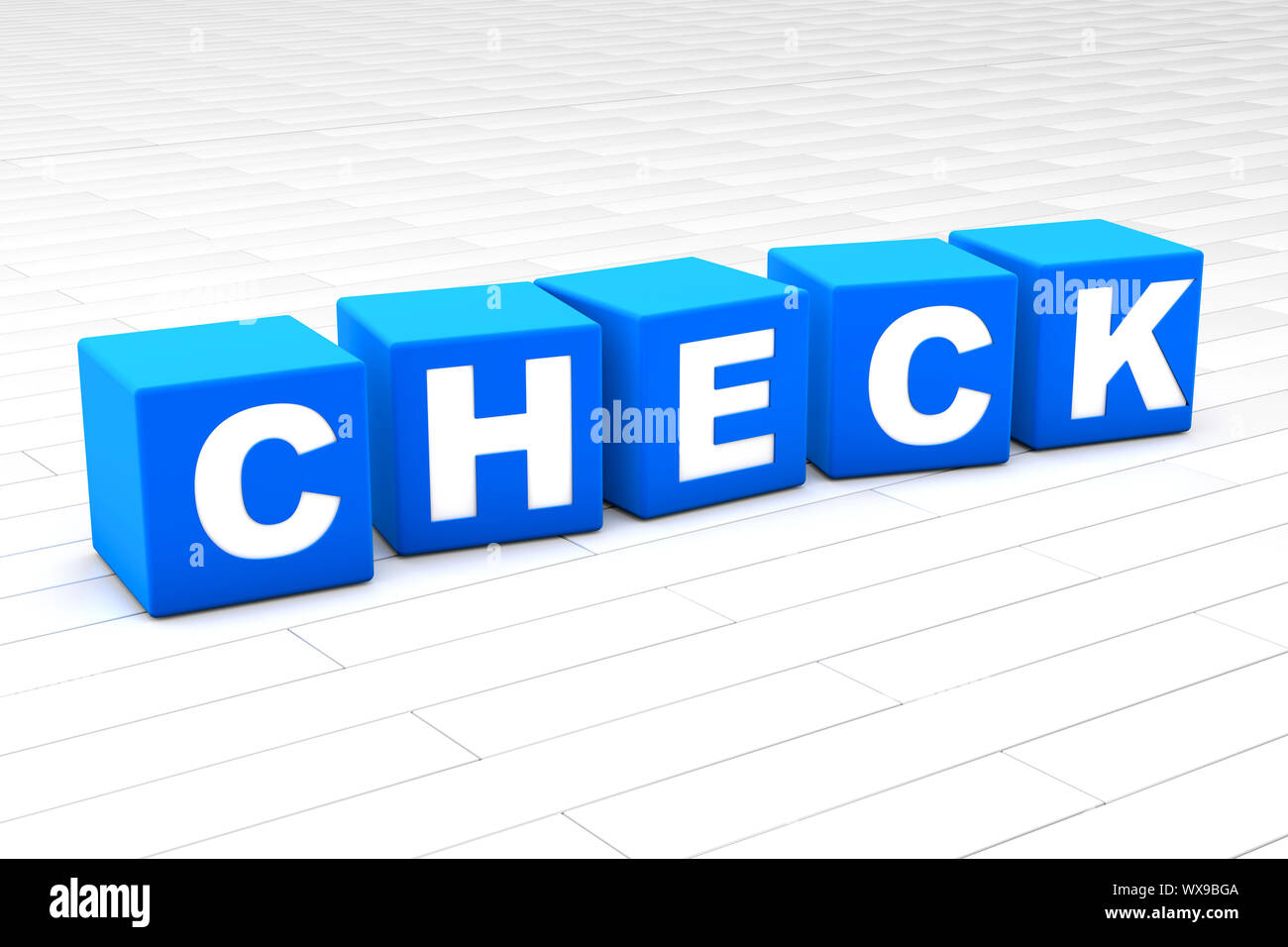 3D illustrazione della parola Check Foto Stock