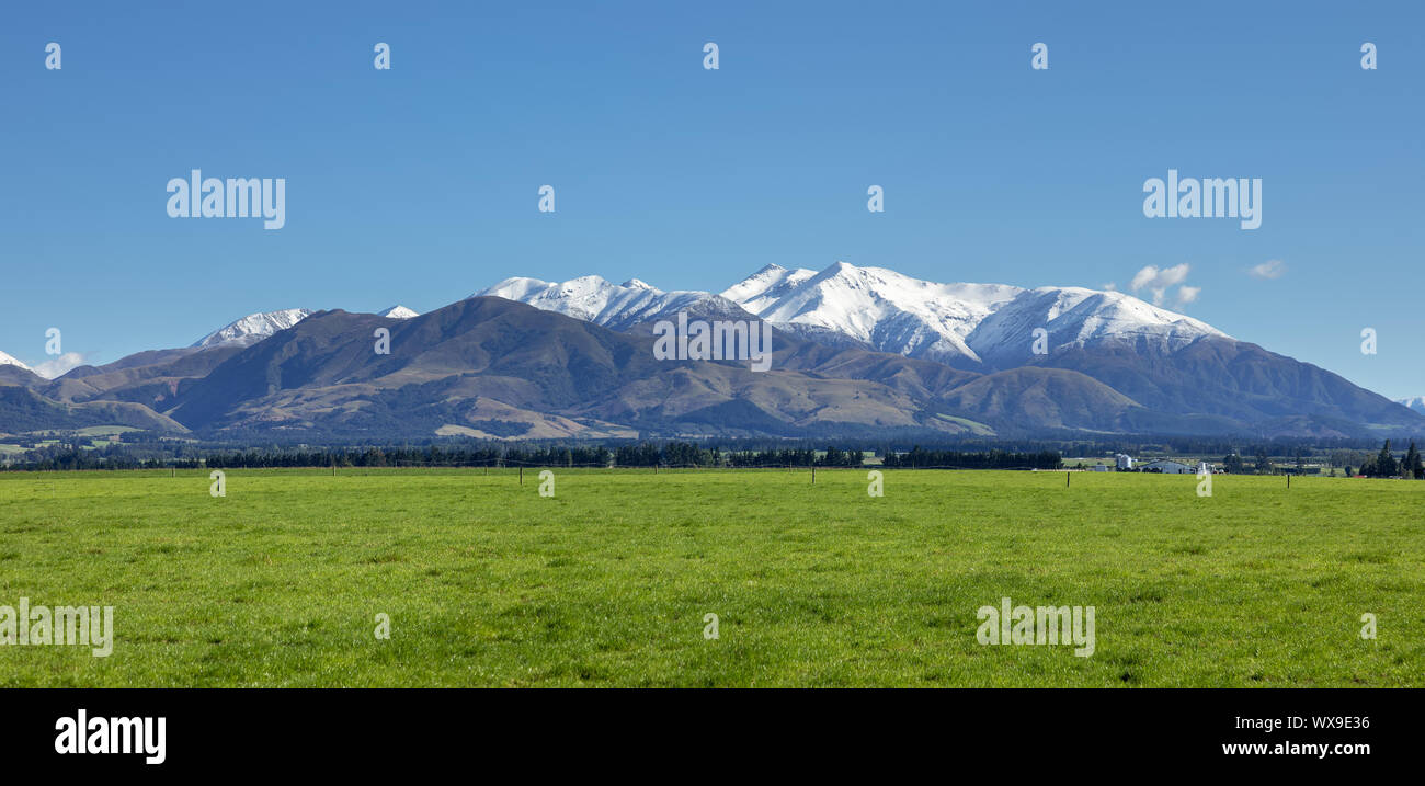 Il monte Taylor e montare uno scenario Hutt nel sud della Nuova Zelanda Foto Stock