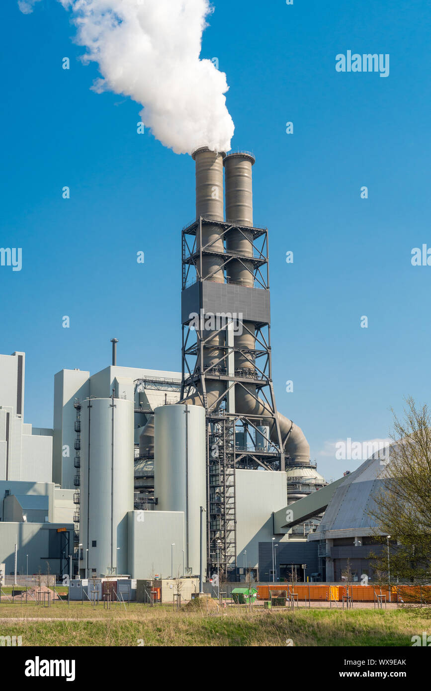 Centrali elettriche a carbone Moorburg Amburgo Foto Stock