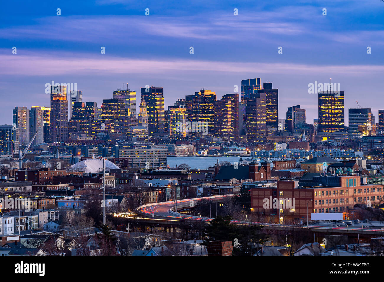 Paesaggio urbano di Boston Foto Stock