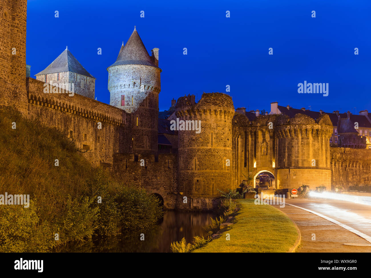 Castello di Fougeres in Bretagna - Francia Foto Stock