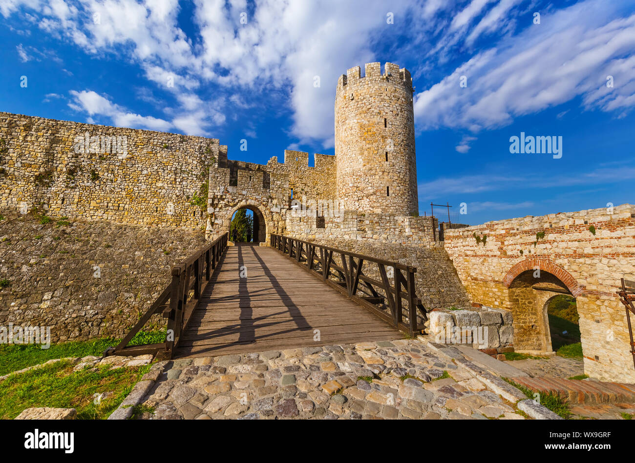Fortezza di Kalemegdan a Belgrado - Serbia Foto Stock