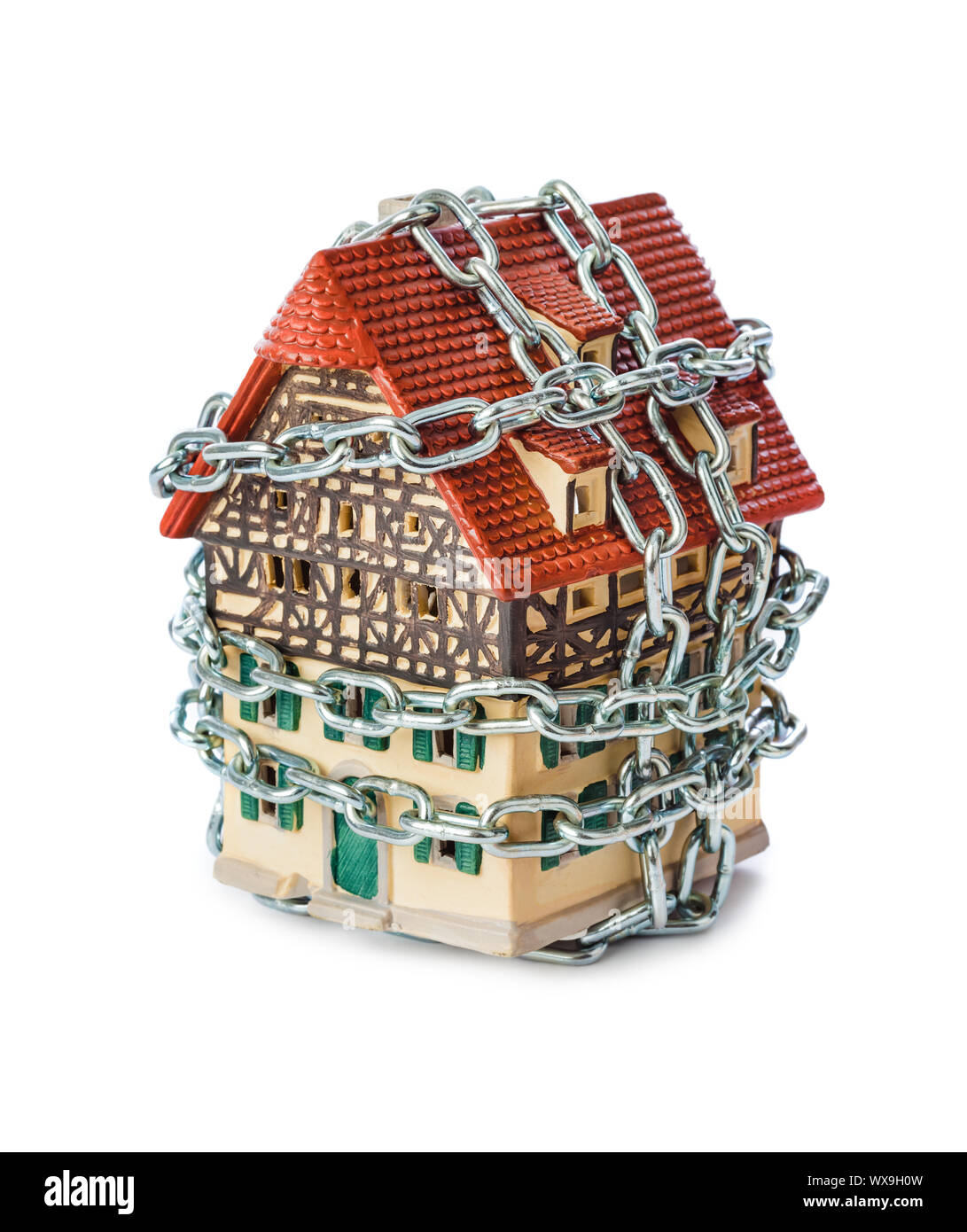 Casa e della catena Foto Stock