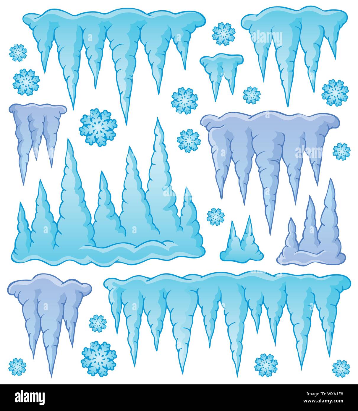 Icicle Tema immagine 1 Illustrazione Vettoriale Icicle Tema immagine 1 Illustrazione Vettoriale