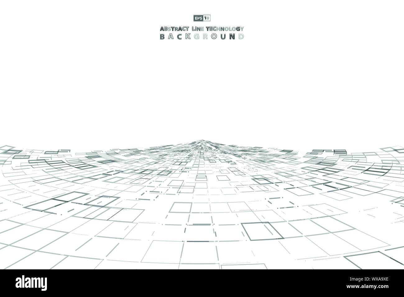 Grigio astratta geometrica quadrata di tecnologia coprire lo sfondo. Utilizzare per creare poster, d'arte e progettazione del modello della relazione annuale. illustrazione eps vettoriali10 Illustrazione Vettoriale