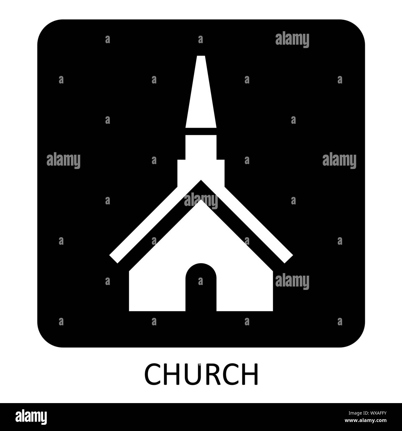 Icona della chiesa illustrazione Illustrazione Vettoriale