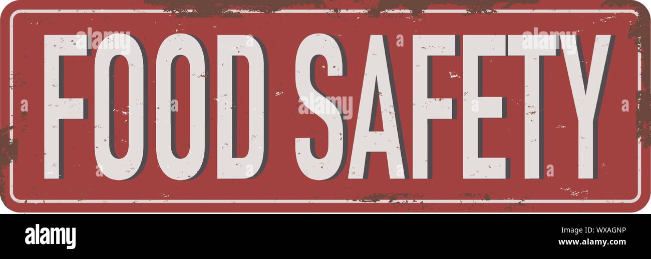 Sicurezza alimentare. grunge vintage sicurezza alimentare timbro quadrato. Sicurezza alimentare timbro. Illustrazione Vettoriale