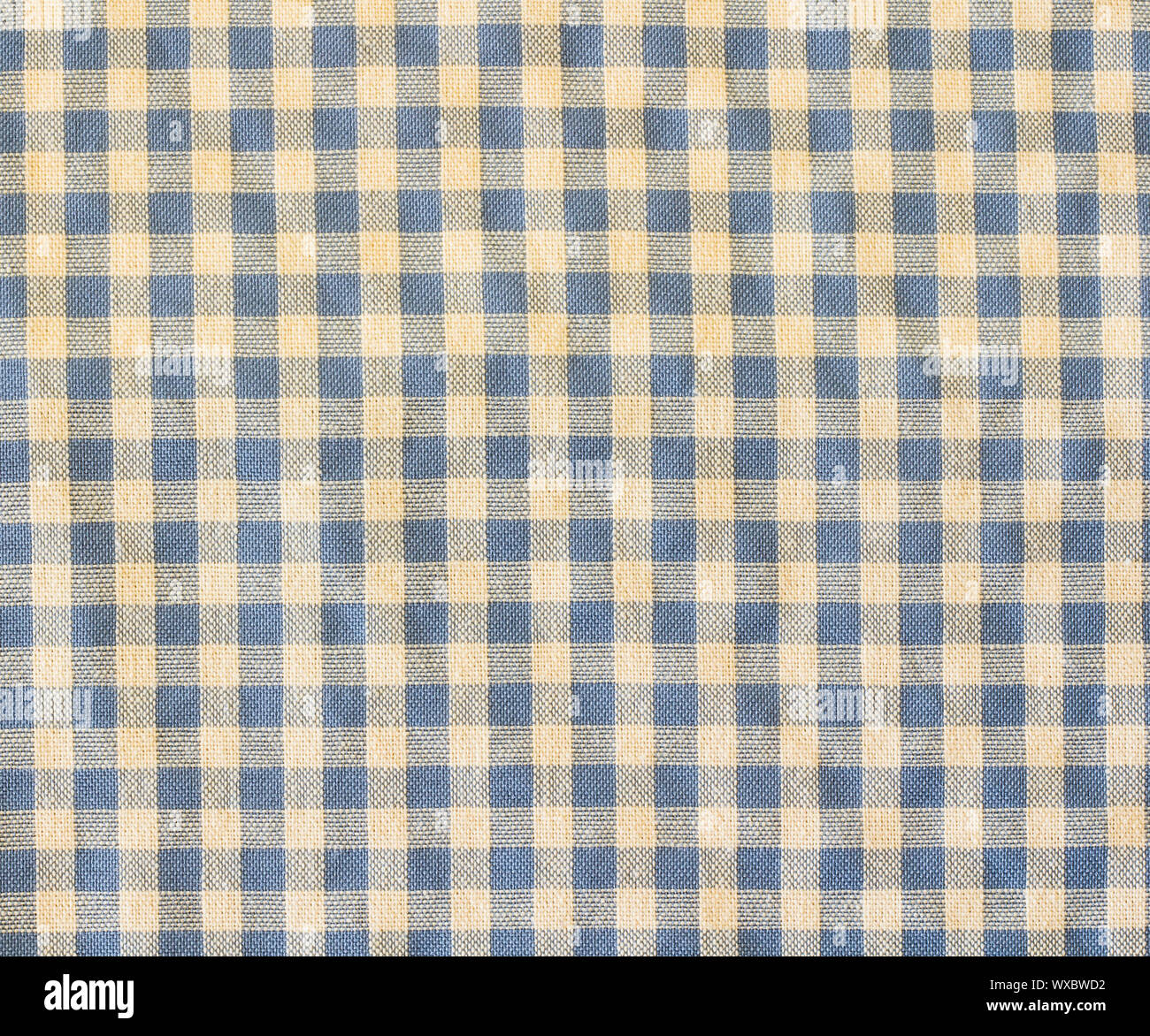 Texture di blue plaid tessuto come sfondo Foto Stock
