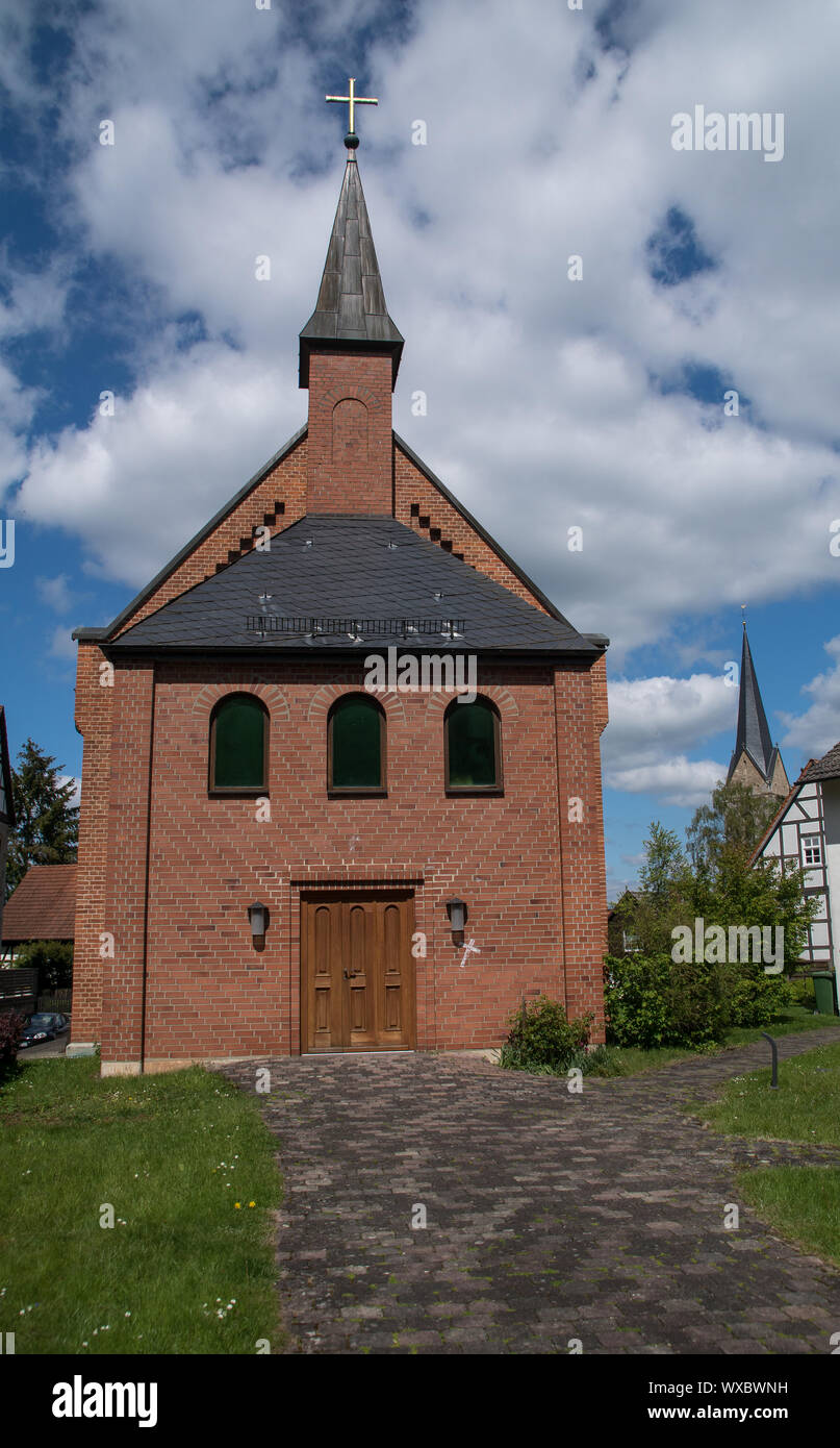 Christus chiesa nella città tedesca Korbach Foto Stock