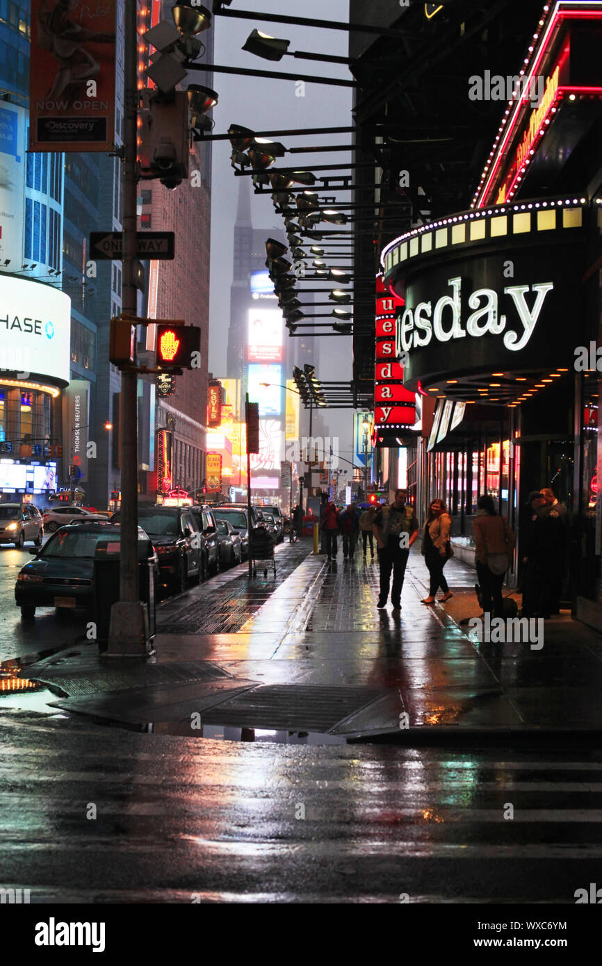 Rainy New York Foto Stock