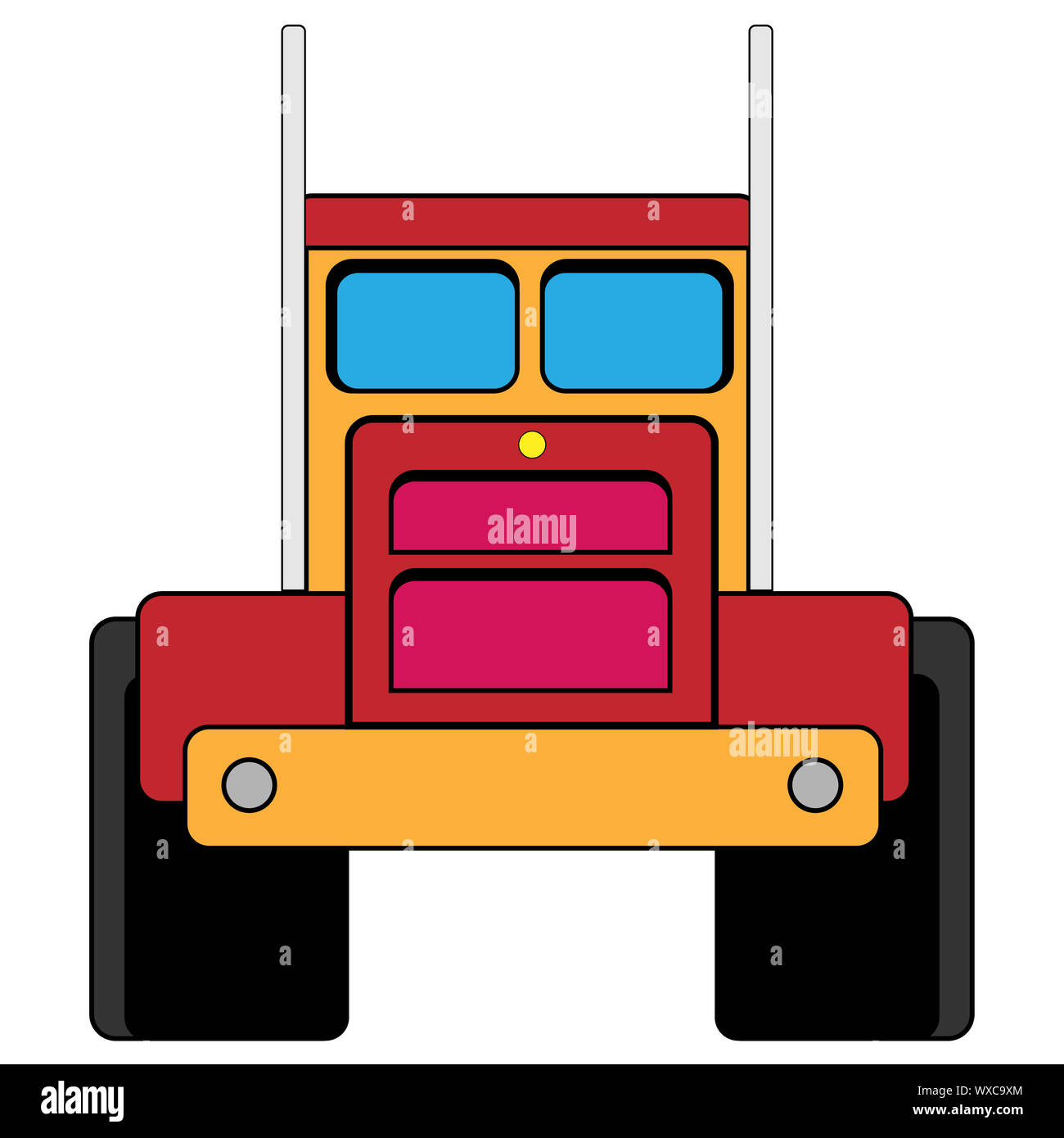 Illustrazione di un trattore più grande Foto Stock