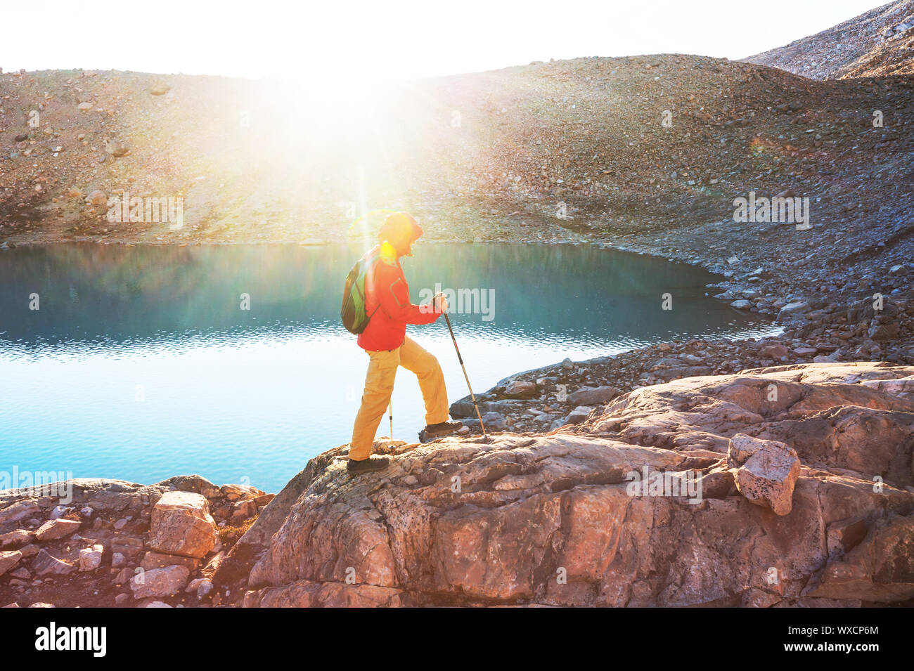 Escursione in Patagonia Foto Stock