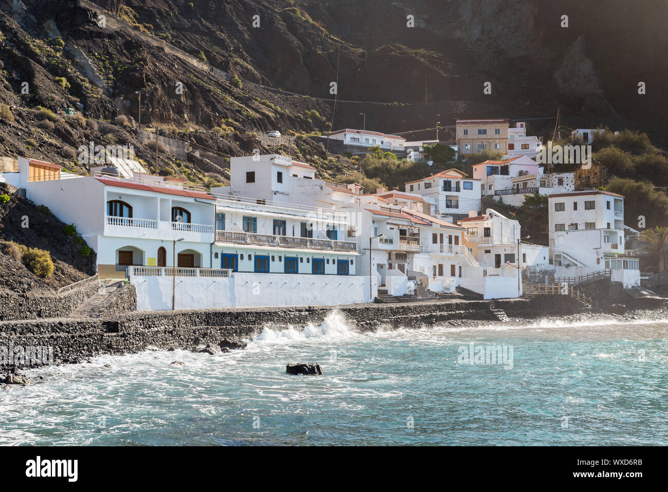 Playa de Alojera come parte del territorio del comune di Vallehermoso sull'isola di La Gomera Foto Stock