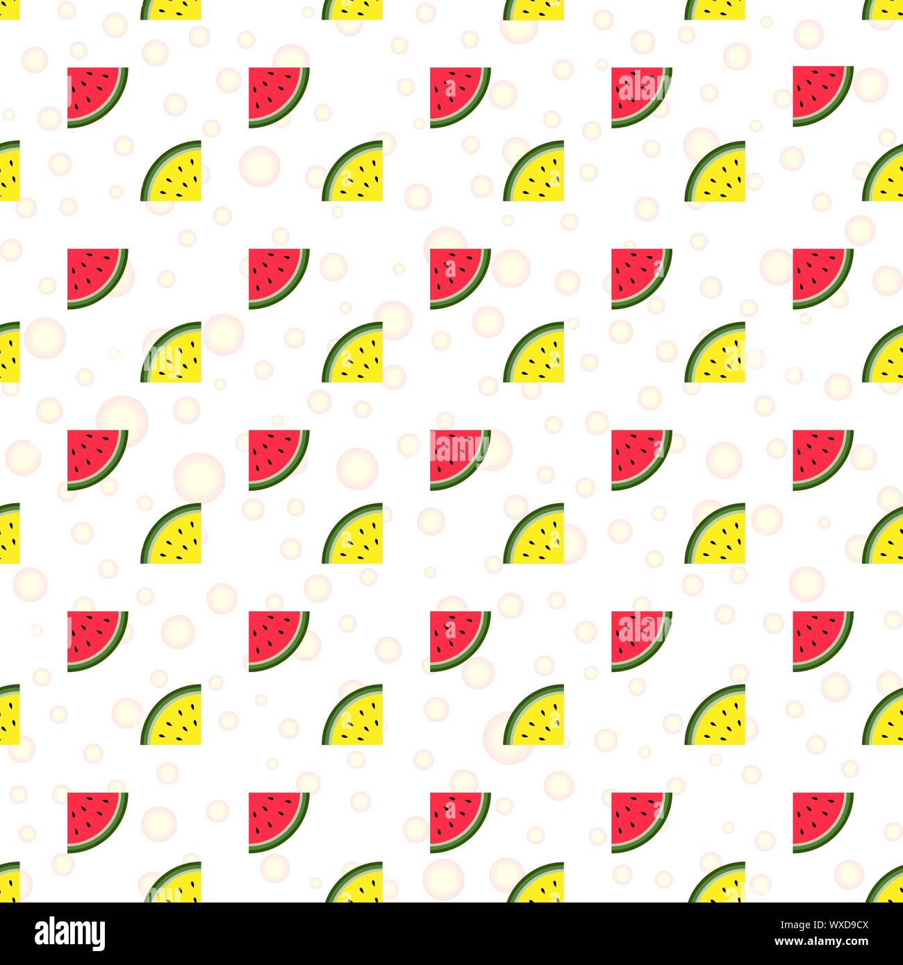 Anguria fresca pattern per il background. rosso e giallo i cocomeri Illustrazione Vettoriale