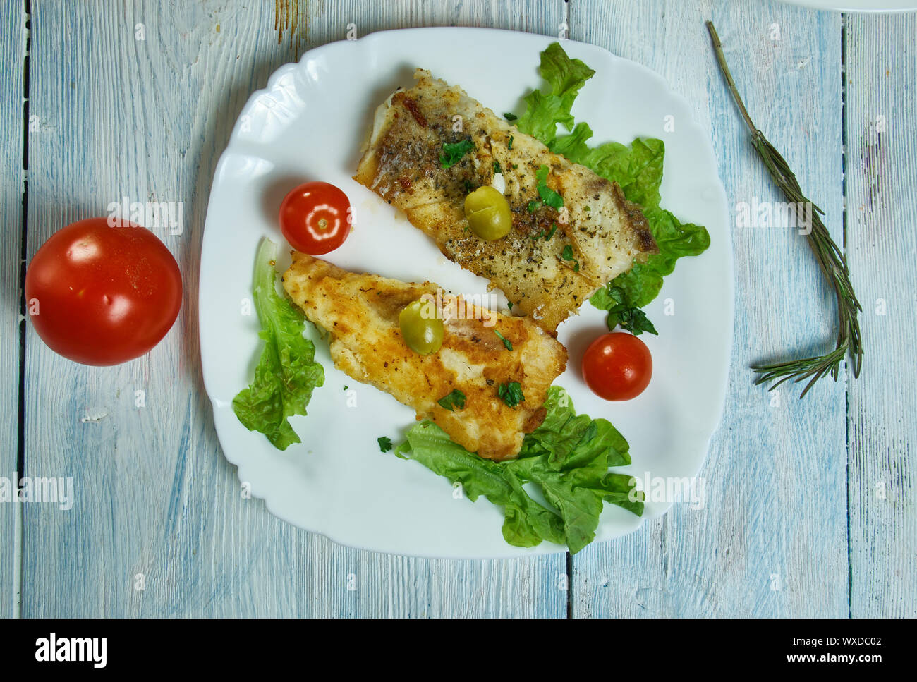 Italo-cotta Filetto di sogliola Foto Stock