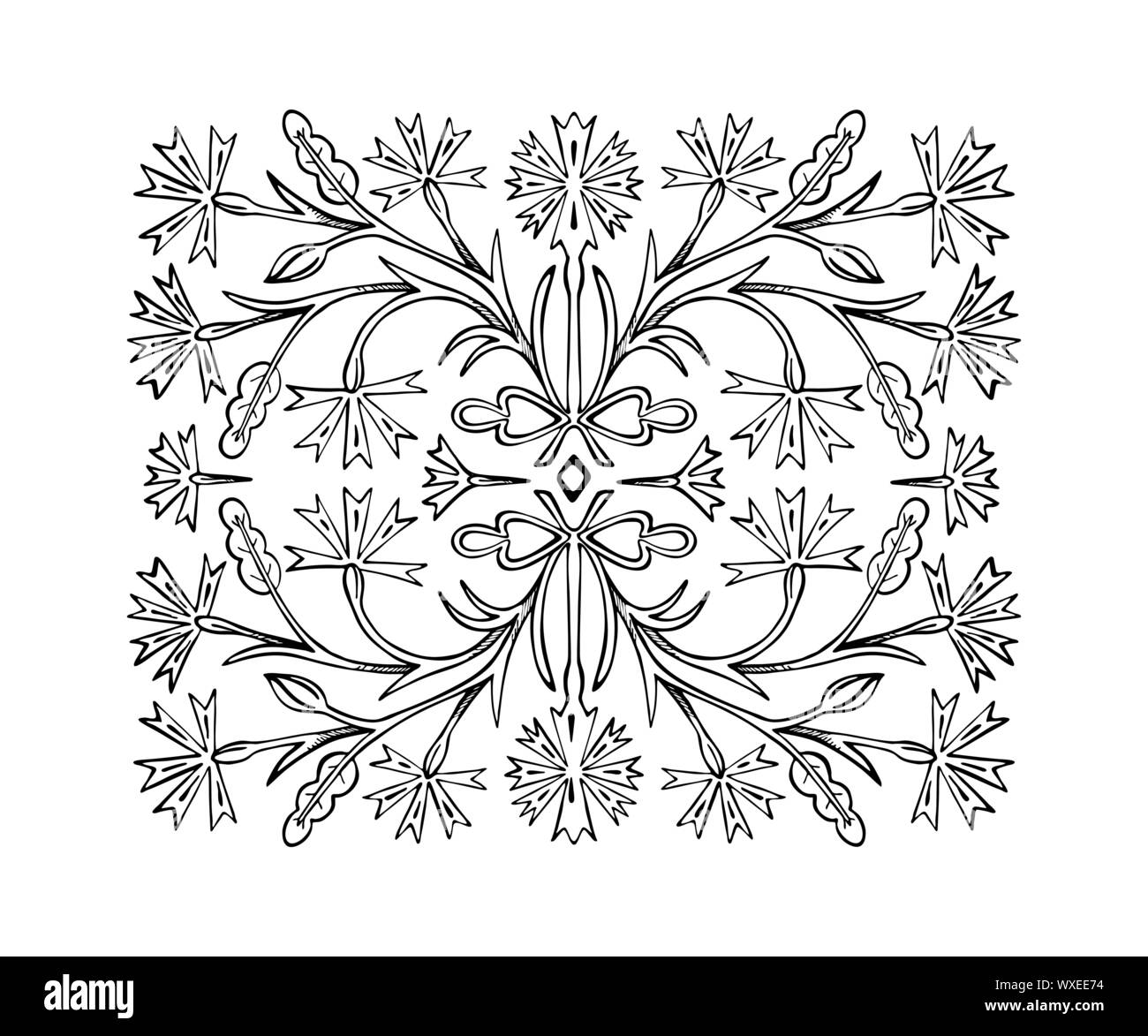 Vintage modello di vettore. Disegnato a mano sfondo astratto. Retrò decorativi banner. Può essere utilizzato per banner, invito scheda di nozze, scrapbooking e ot Illustrazione Vettoriale