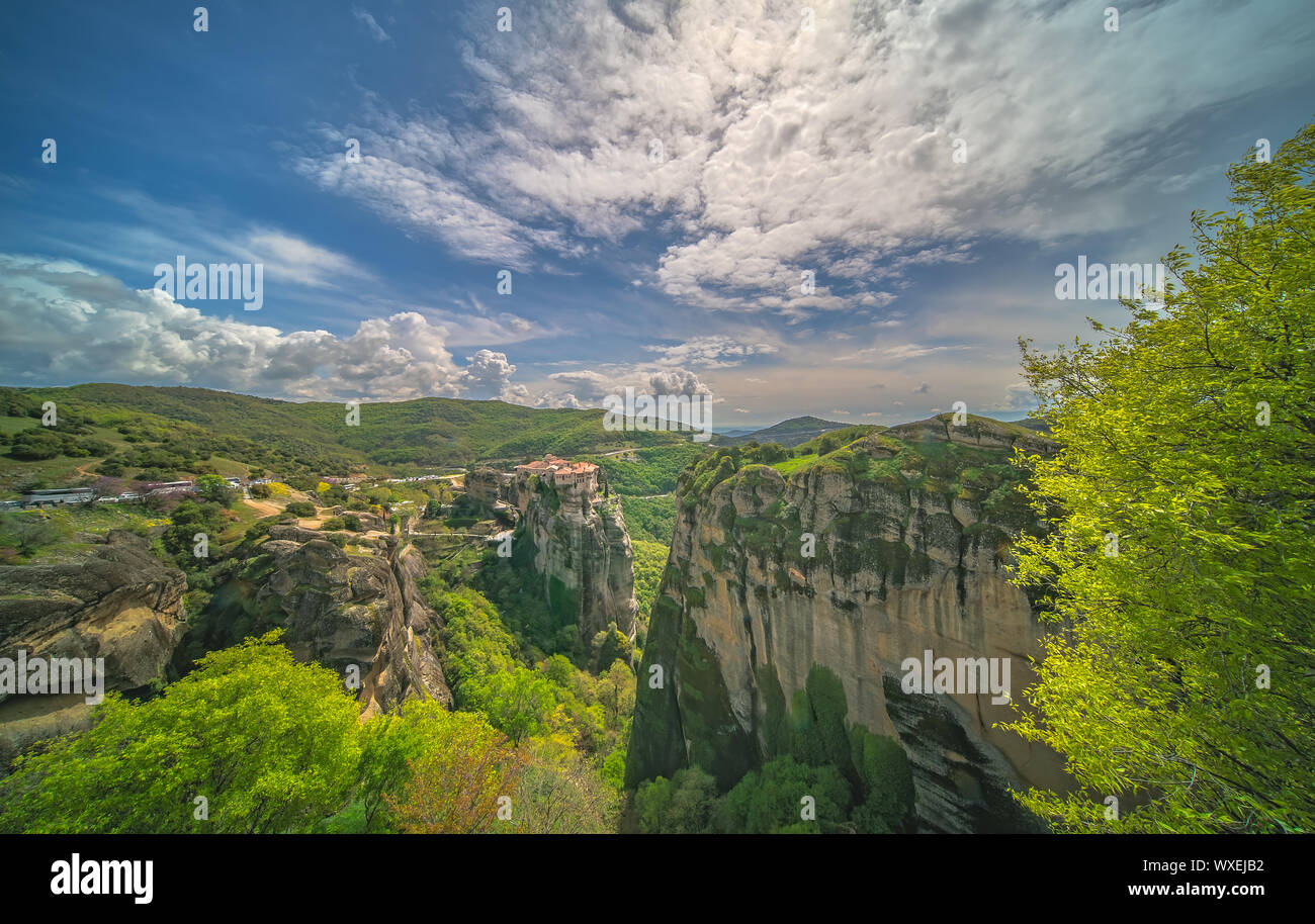 Il monastero di Varlaam in Meteora Foto Stock