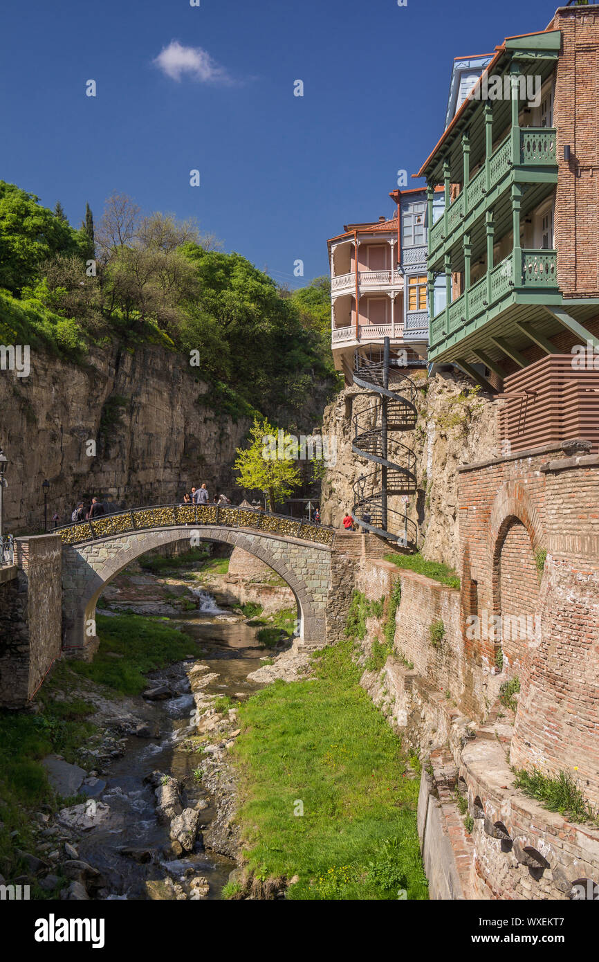 Bathhouse molla di zolfo di tbilisi Foto Stock