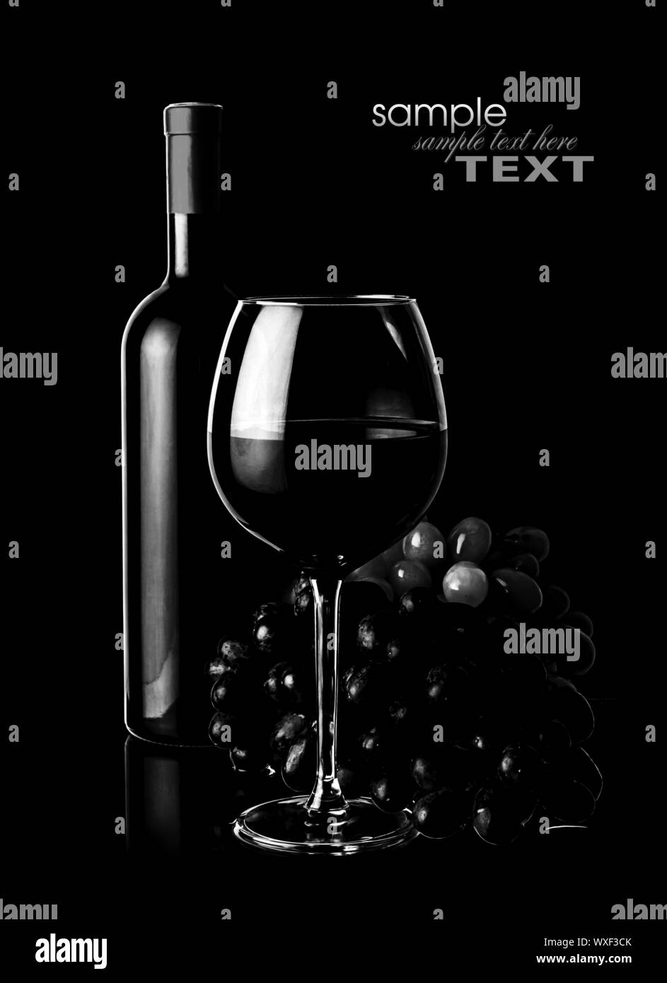 Uva di vino rosso in un tono scuro Foto Stock