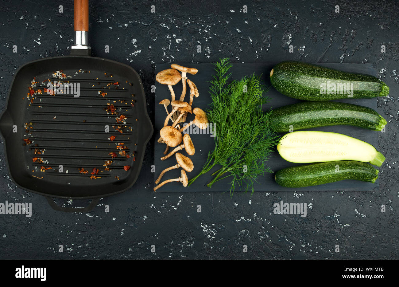 Zucchine fresche Foto Stock