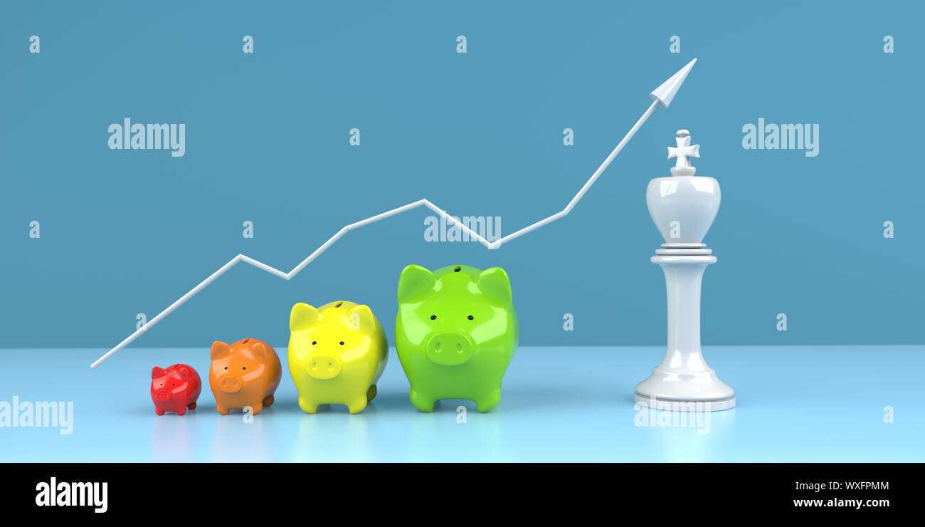 Salvadanaio di banche di investimento di successo Foto Stock